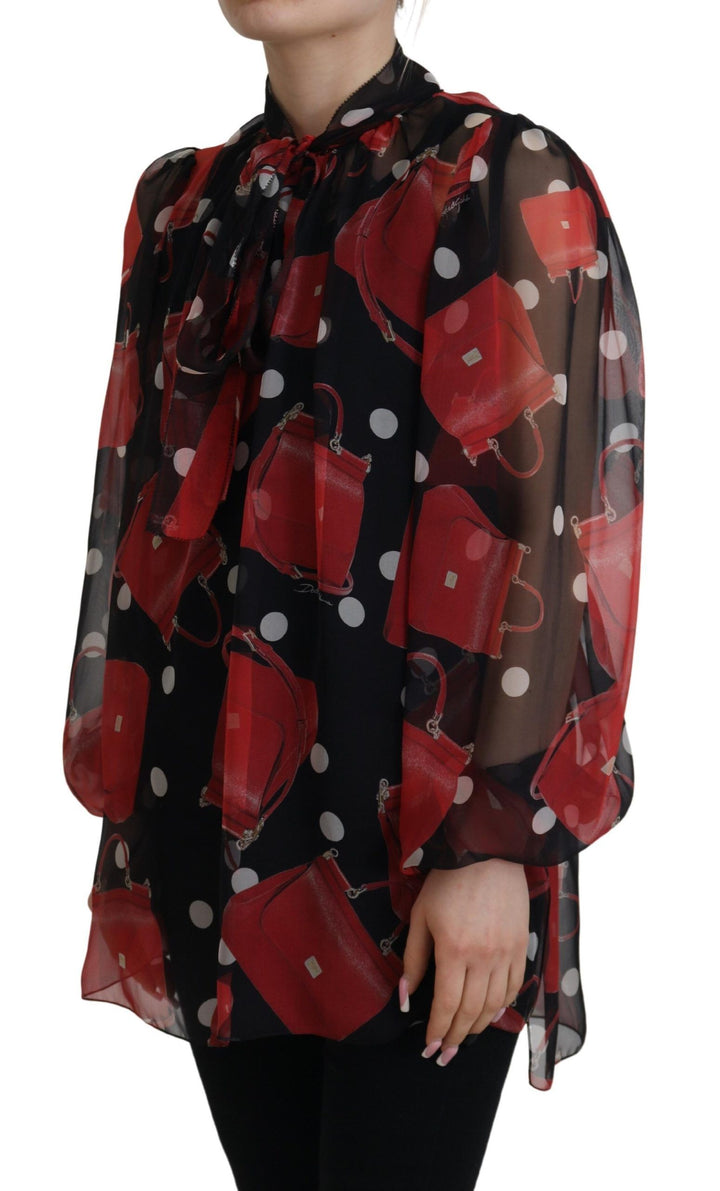 Seidenbluse mit sizilianischem Print - Luxuriös und schick