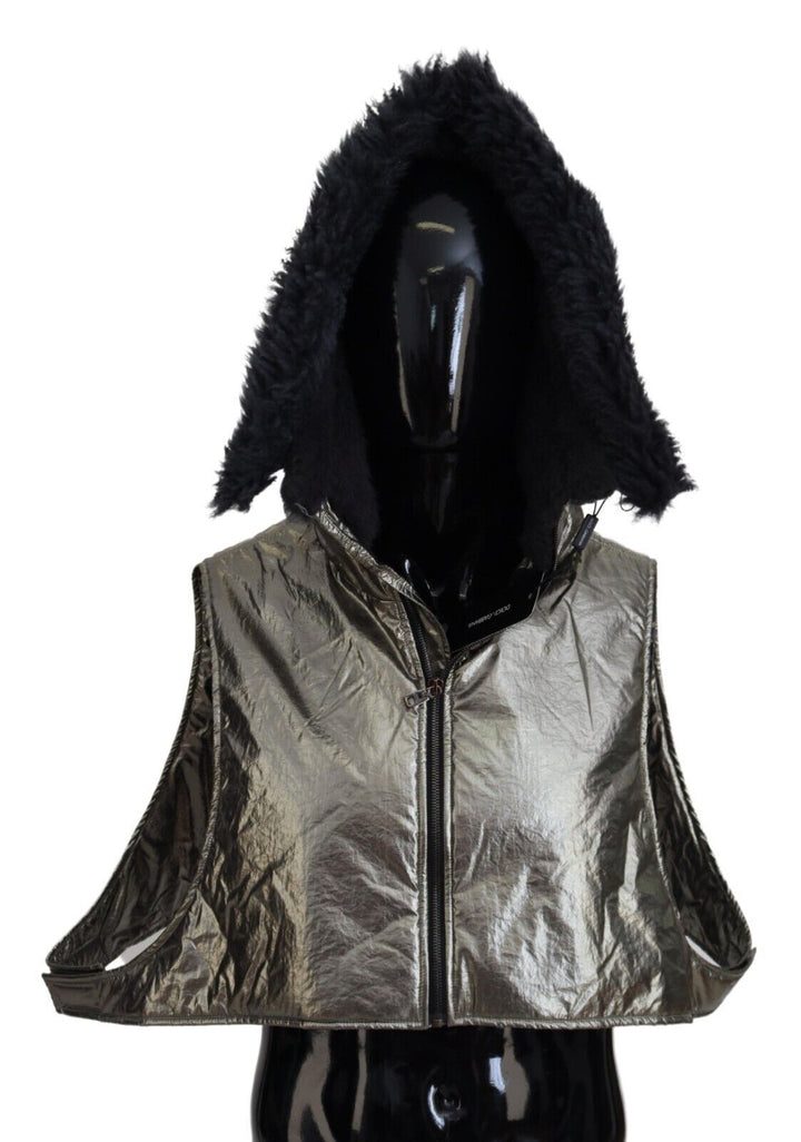 Silberner Pelz Ganzer Kopf Wrap Männer Capello Nylon Hut