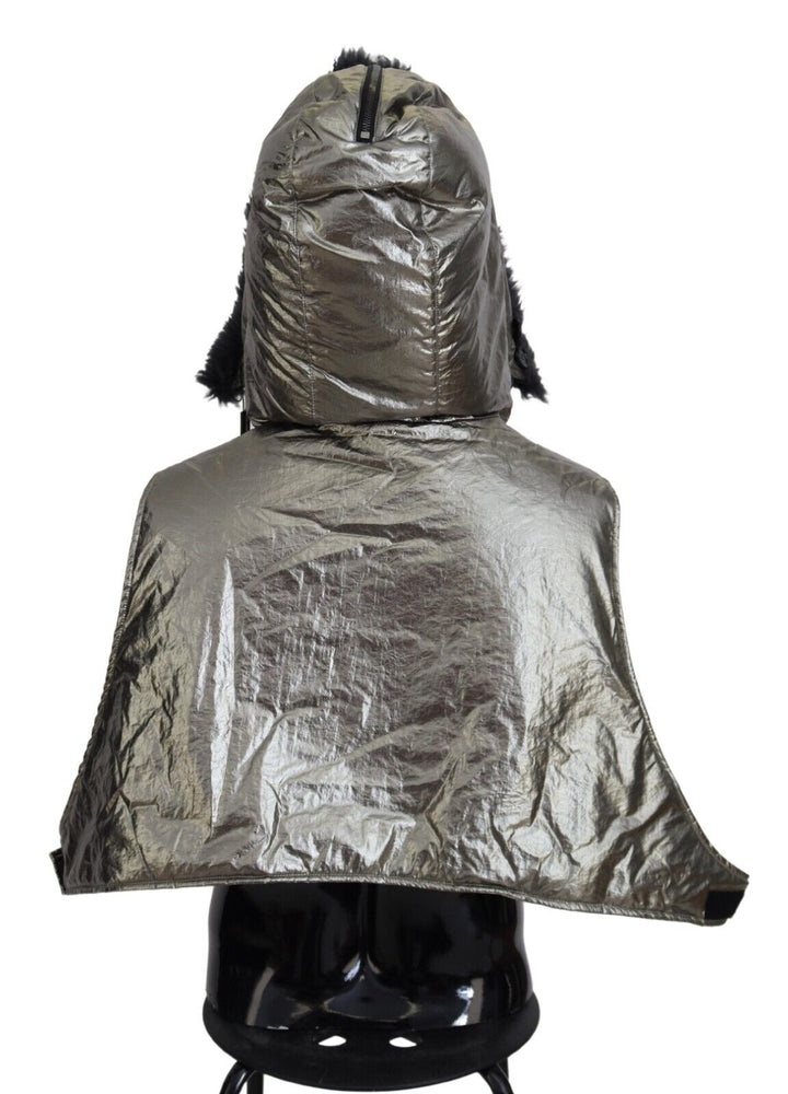 Silberner Pelz Ganzer Kopf Wrap Männer Capello Nylon Hut