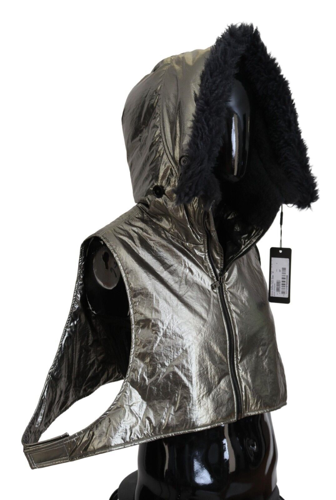 Silberner Pelz Ganzer Kopf Wrap Männer Capello Nylon Hut