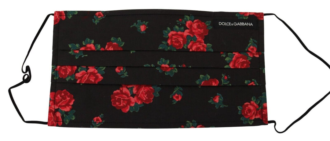 Elegant floral face mask made of folded cotton