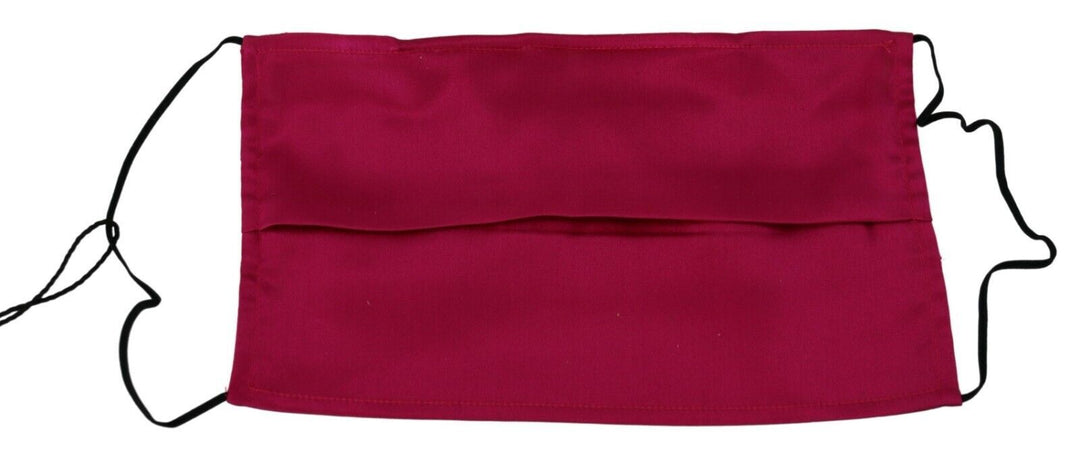 Elegant maroon silk face mask with pleats