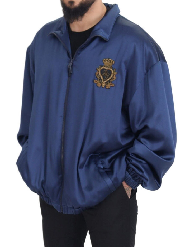 Dolce & Gabbana Königsblaue Bomberjacke aus Seide