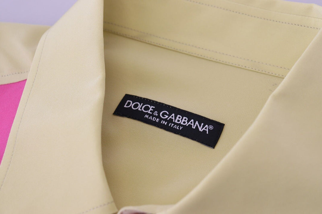 Elegant multicolor silk shirt with button placket