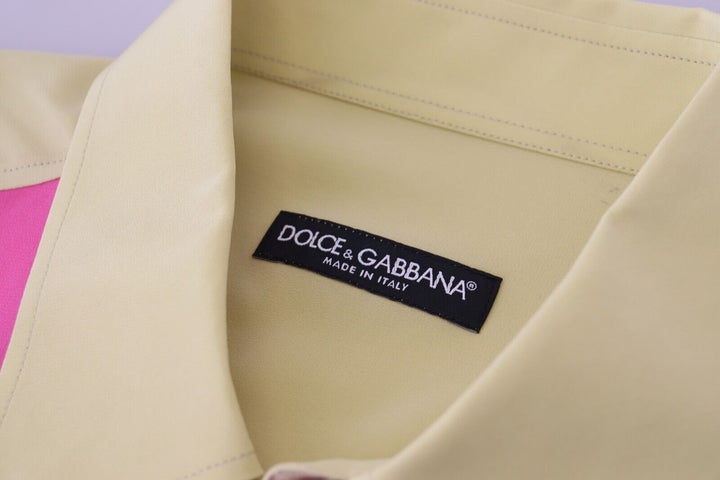 Elegant multicolor silk shirt with button placket