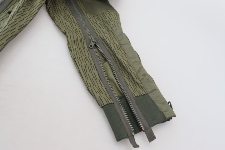 Elegant green cotton blend trousers