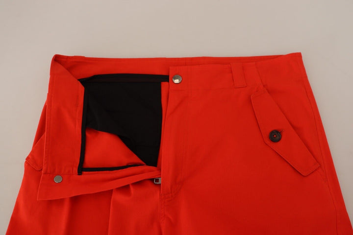 Elegant trousers made of red cotton blend