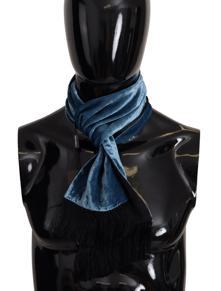 Elegant silk scarf for men in Regal Blue