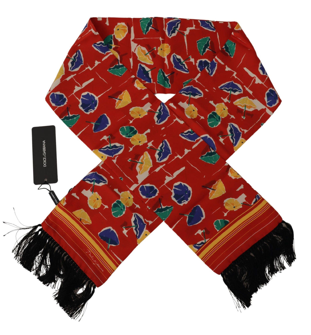 Elegant multicolor silk scarf for men