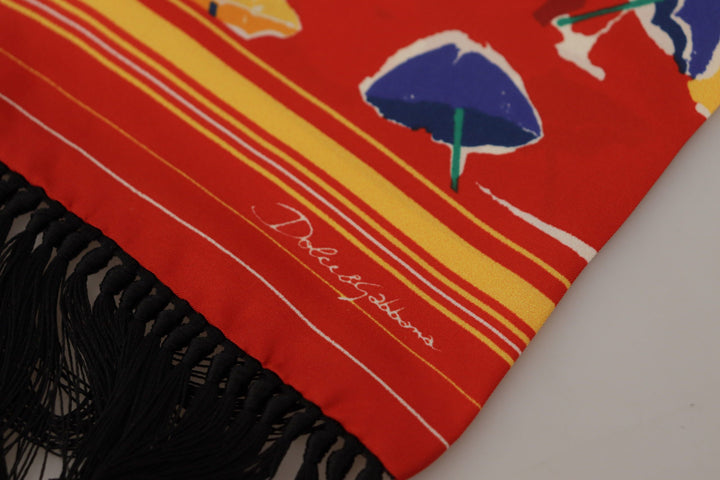 Elegant multicolor silk scarf for men