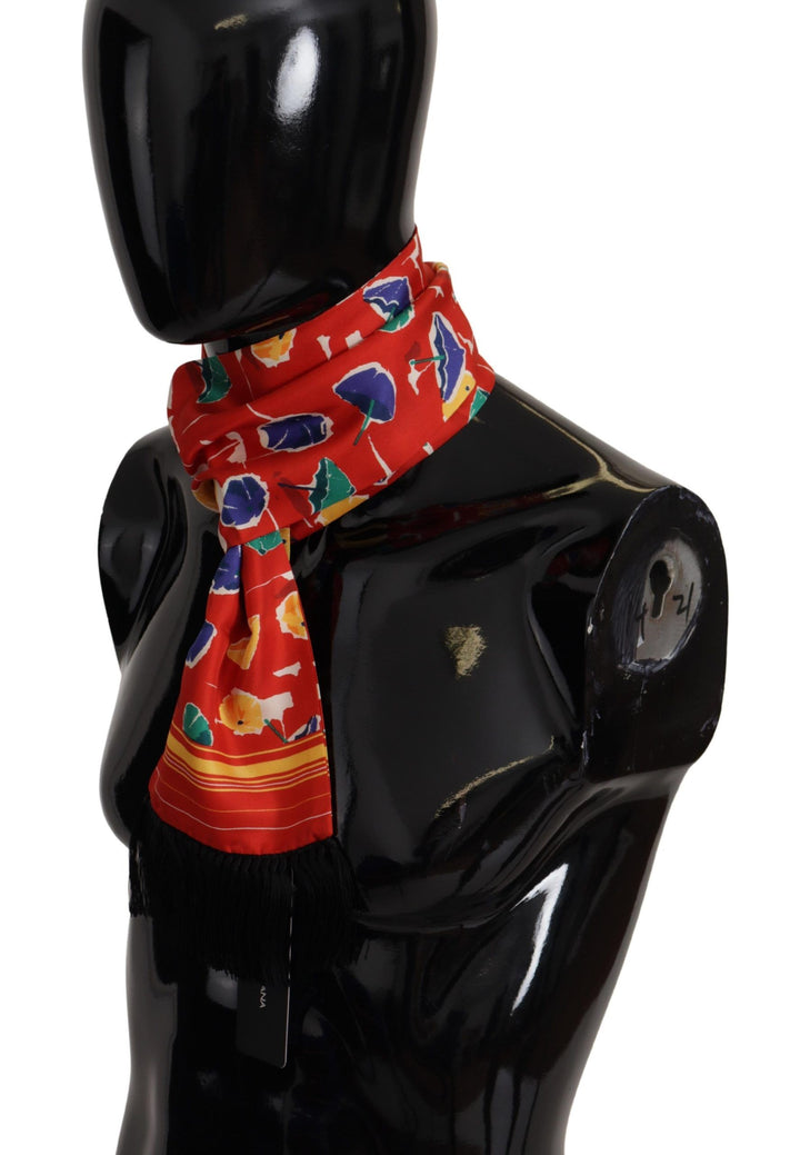 Elegant multicolor silk scarf for men