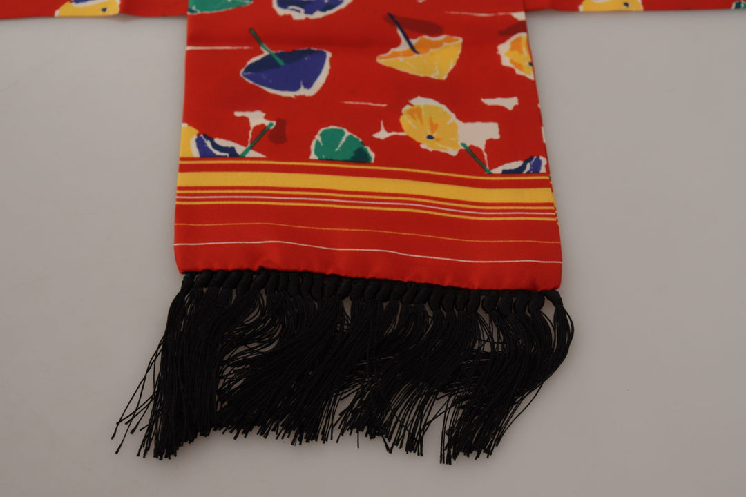 Elegant multicolor silk scarf for men