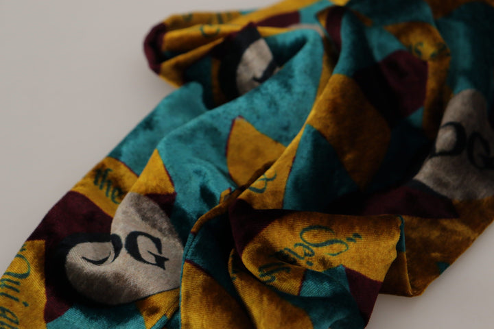 Elegant multicolor silk blend men's scarf