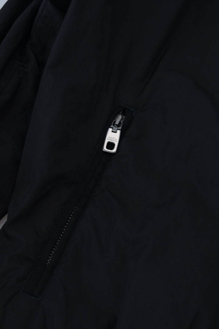Elegant black bomber jacket
