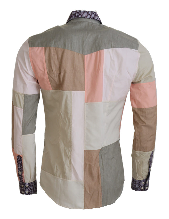 Elegant multicolor slim fit casual shirt