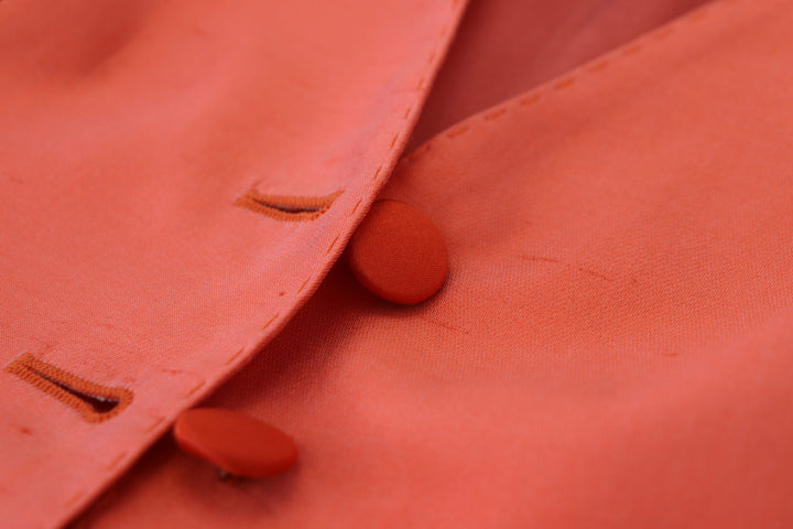 Dolce & Gabbana Elegante orangefarbene Seidenweste