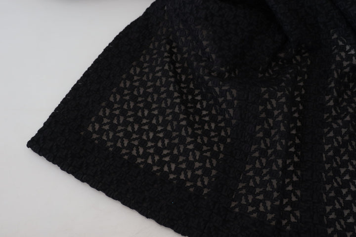 Dolce & Gabbana Klassische gestrickte lange Jacke mit Knopfleiste