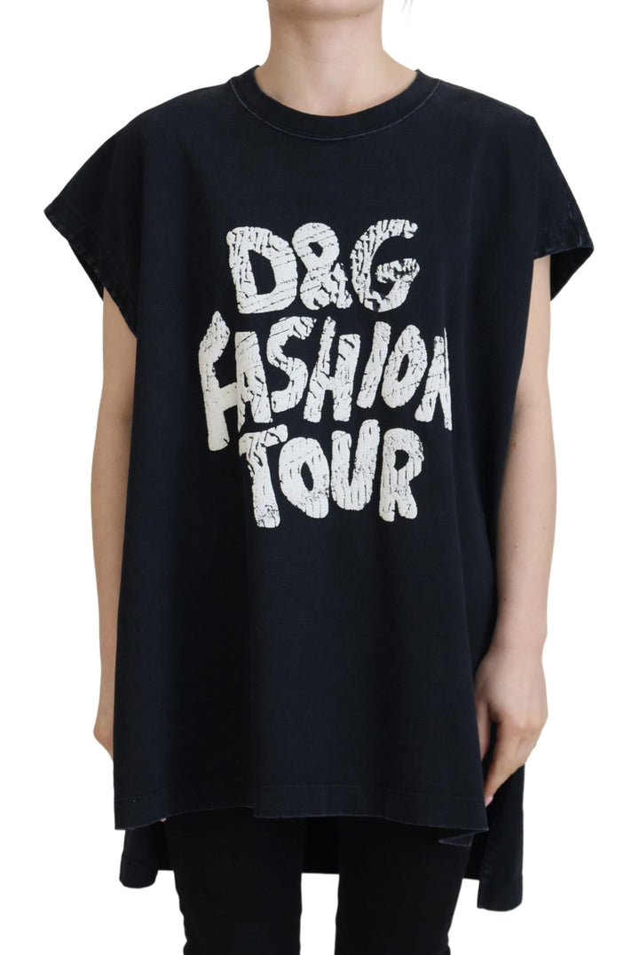 Elegant cotton round neck tee with print