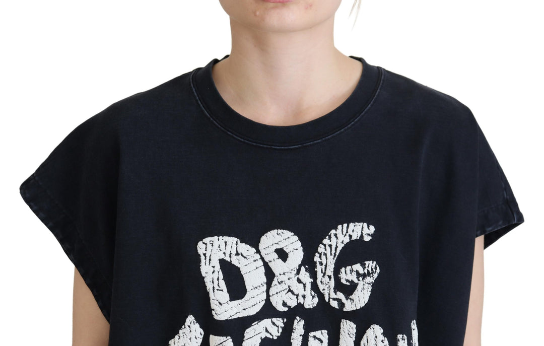 Elegant cotton round neck tee with print