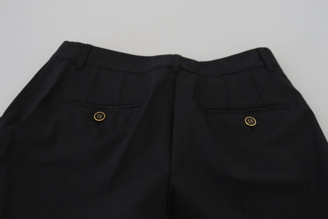 Chic grey wool blend trousers for sophisticated style