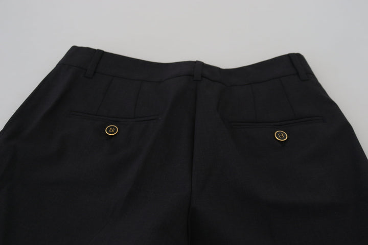 Chic grey wool blend trousers for sophisticated style