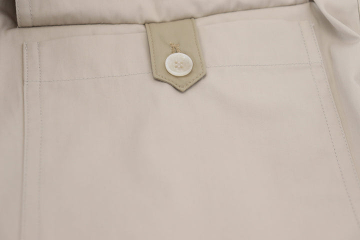 Beige Baumwolle Damen Cargo Hose