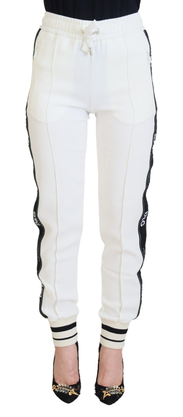 Weiße DG Logo Sweatpants Hose