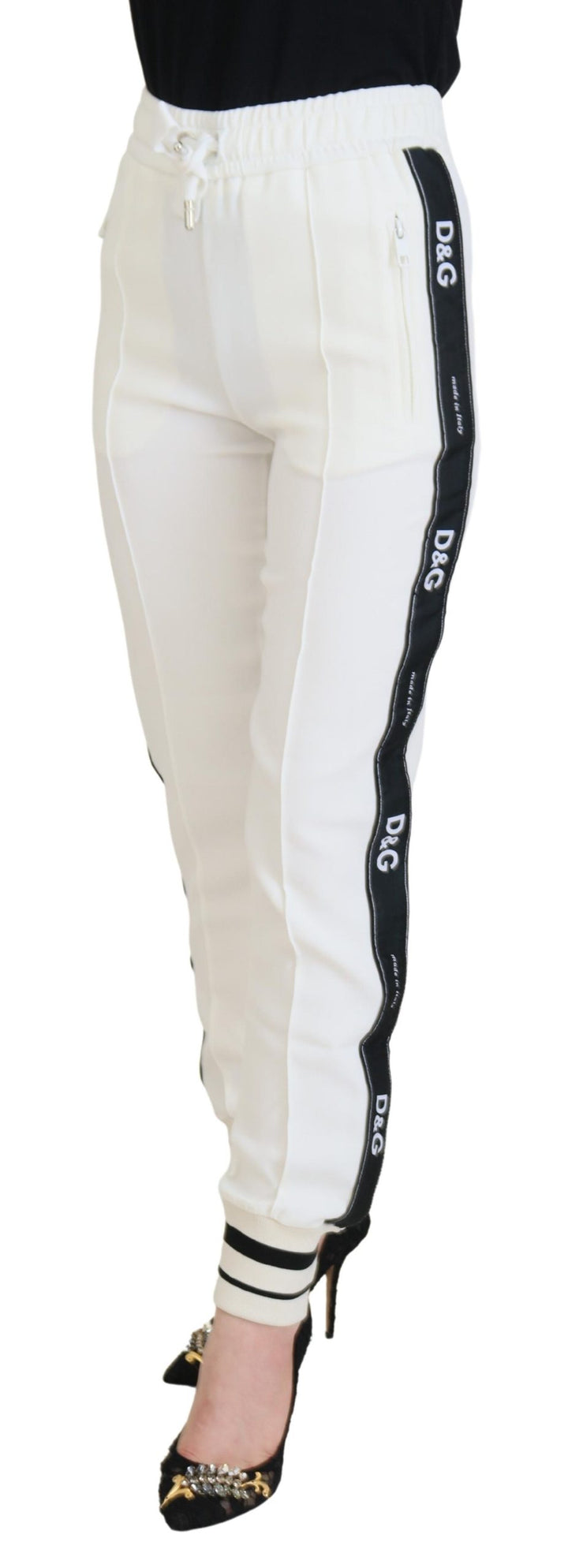 Weiße DG Logo Sweatpants Hose