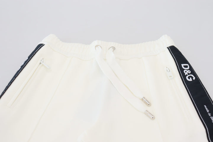 Weiße DG Logo Sweatpants Hose