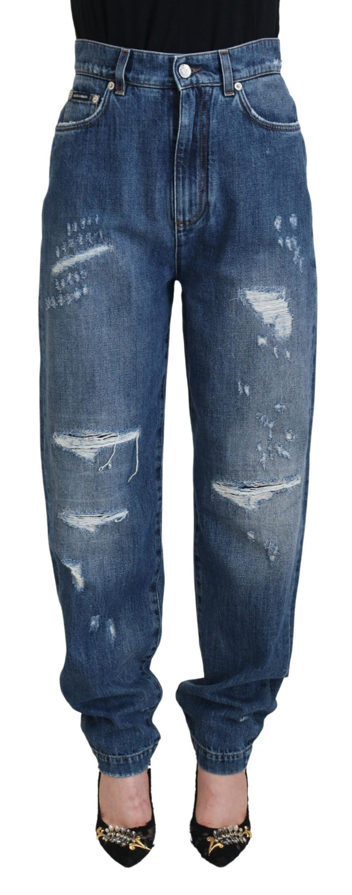 Dolce & Gabbana Elegante zerrissene Denim-Jeans