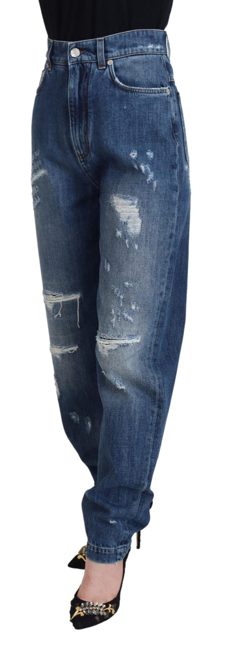 Dolce & Gabbana Elegante zerrissene Denim-Jeans