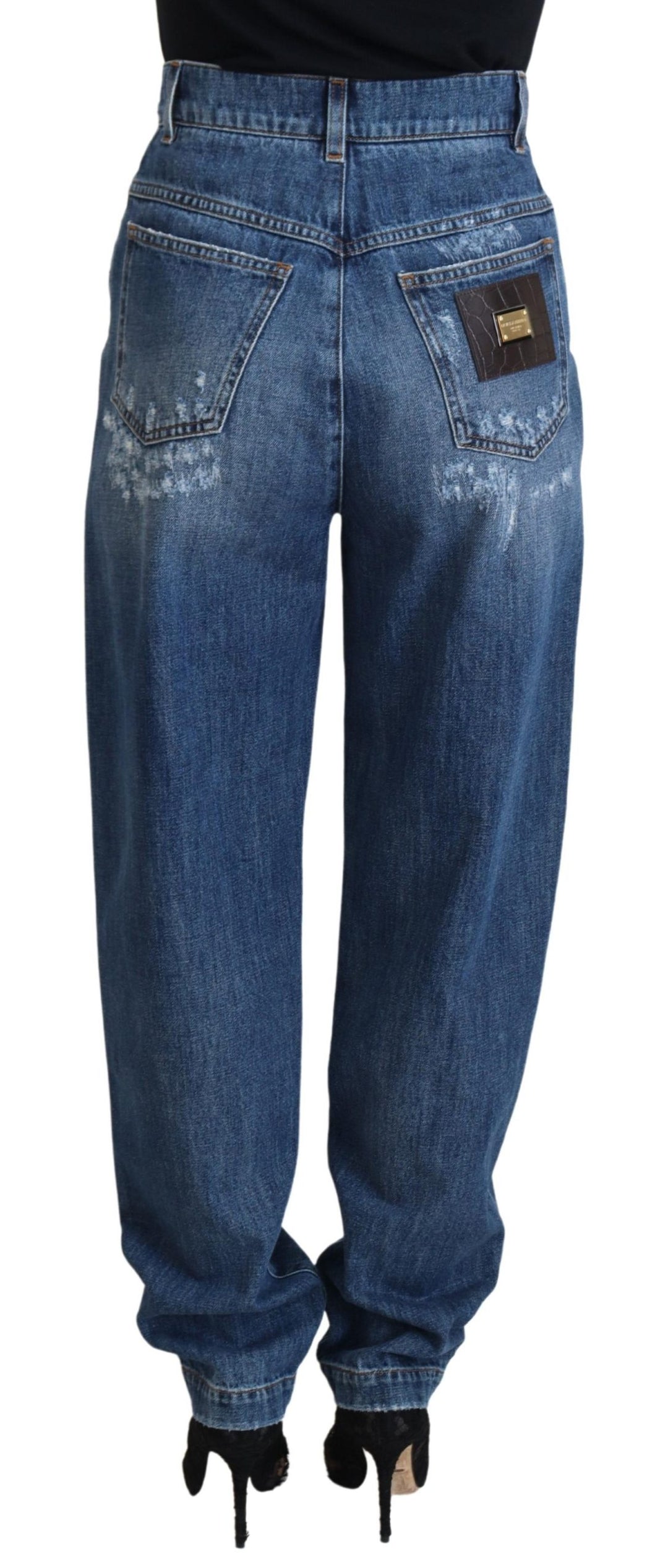 Dolce & Gabbana Elegante zerrissene Denim-Jeans