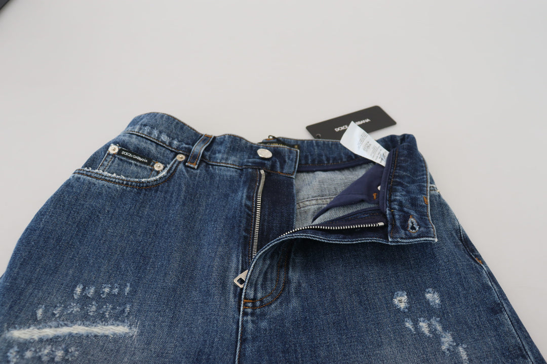 Dolce & Gabbana Elegante zerrissene Denim-Jeans