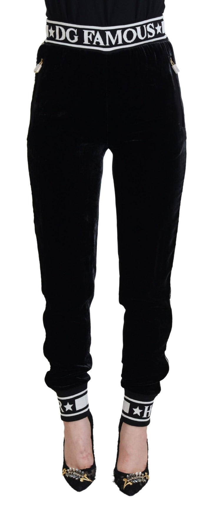 Elegant velvet trousers - timeless black luxury