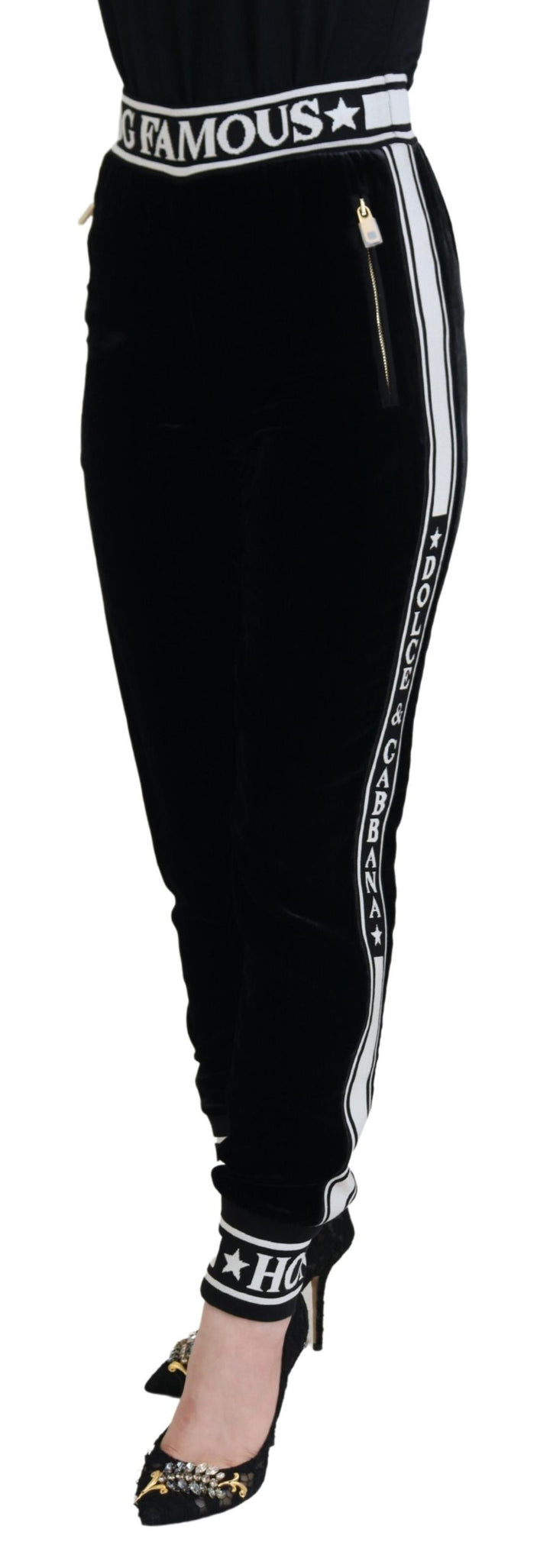 Elegant velvet trousers - timeless black luxury