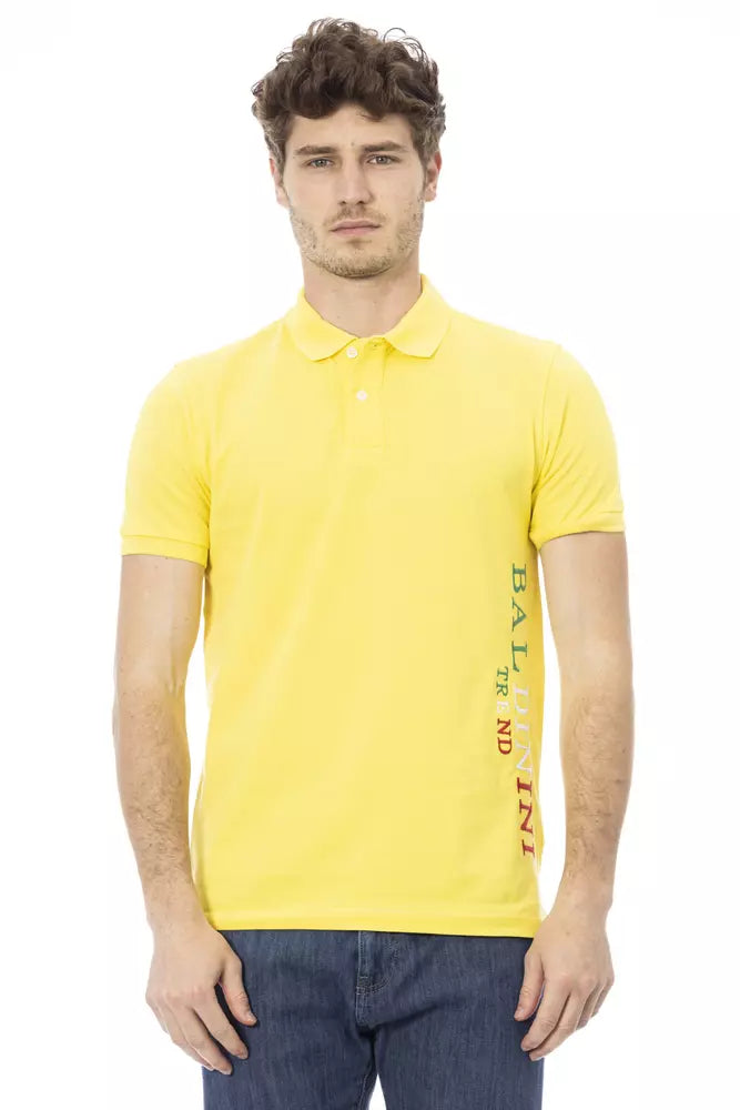 Gelbes Baumwoll-Poloshirt für Männer