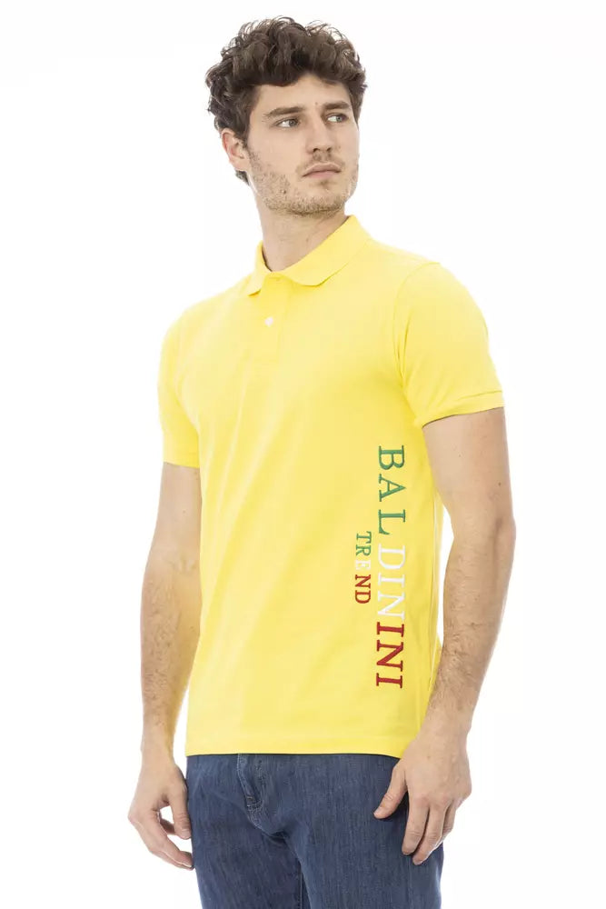 Gelbes Baumwoll-Poloshirt für Männer