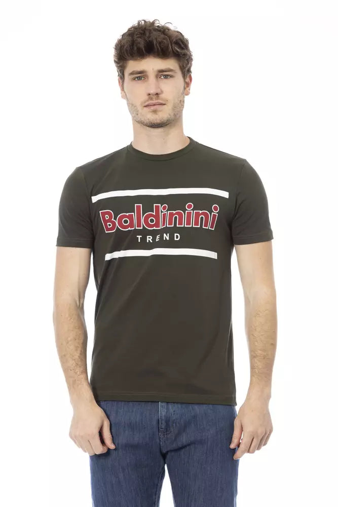 Grünes Baumwoll-T-Shirt für Herren