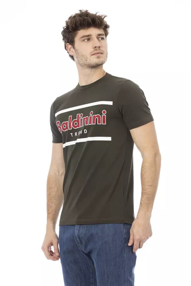 Grünes Baumwoll-T-Shirt für Herren