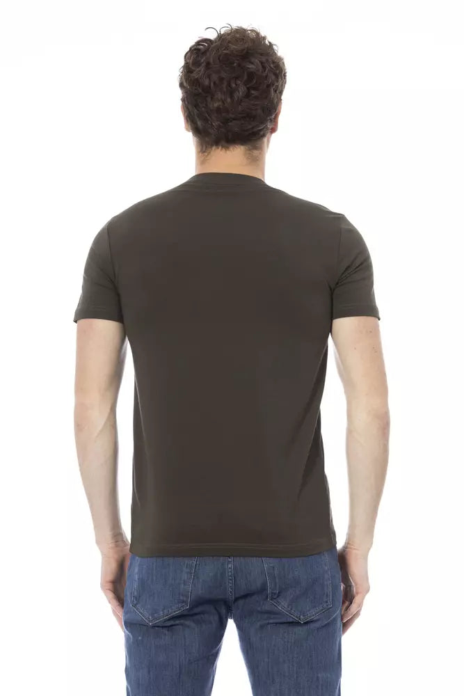 Grünes Baumwoll-T-Shirt für Herren