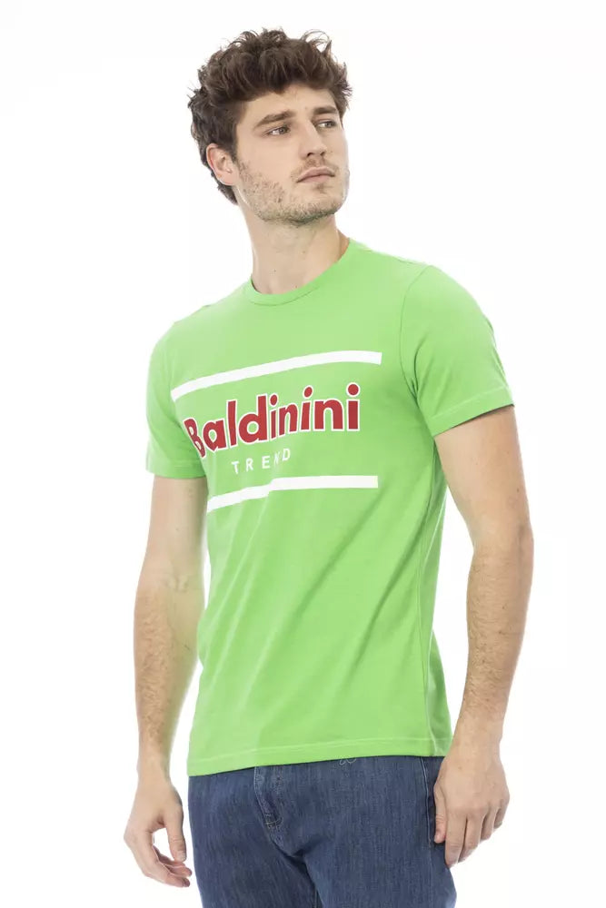 Grünes Baumwoll-T-Shirt für Herren