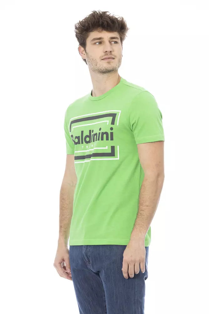 Grünes Baumwoll-T-Shirt für Herren