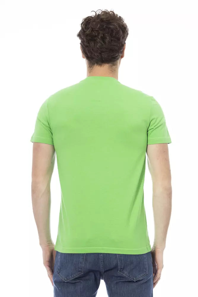 Grünes Baumwoll-T-Shirt für Herren