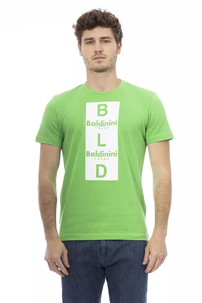 Grünes Baumwoll-T-Shirt für Herren