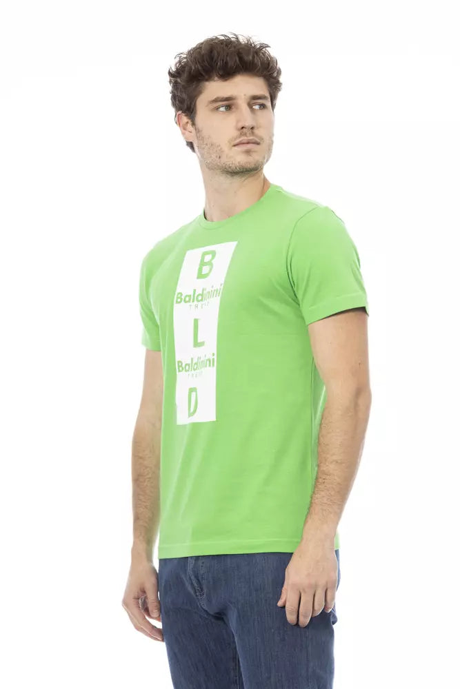 Grünes Baumwoll-T-Shirt für Herren