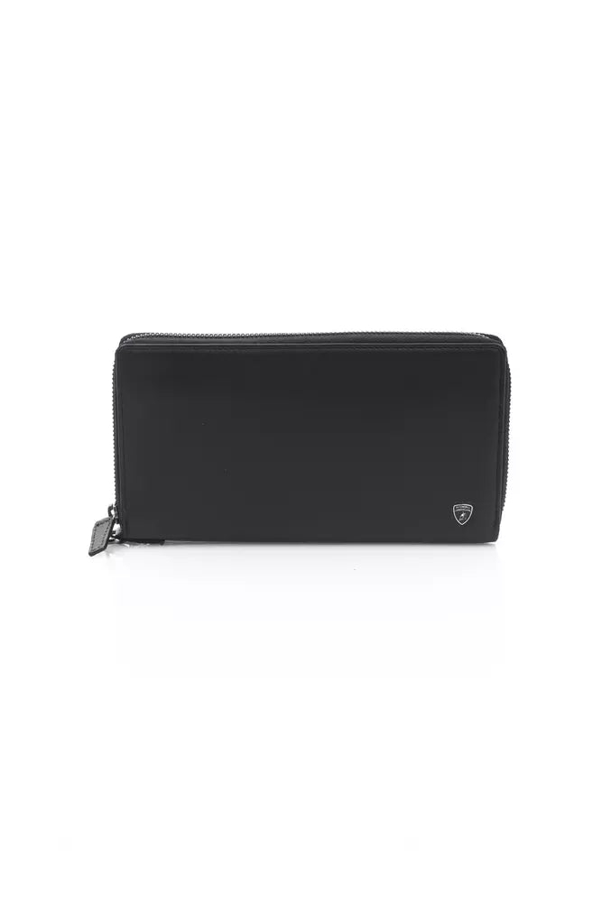 Black calfskin men's wallet