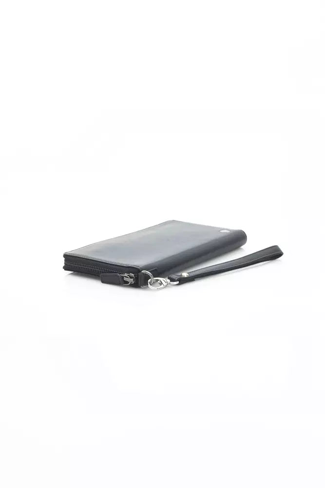 Black calfskin men's wallet