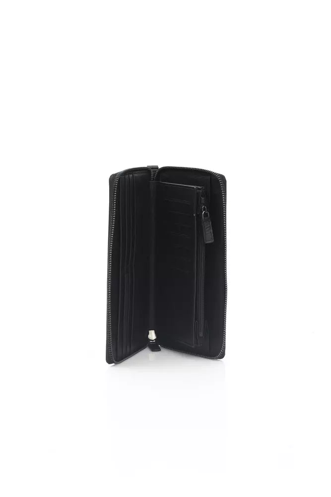 Black calfskin men's wallet