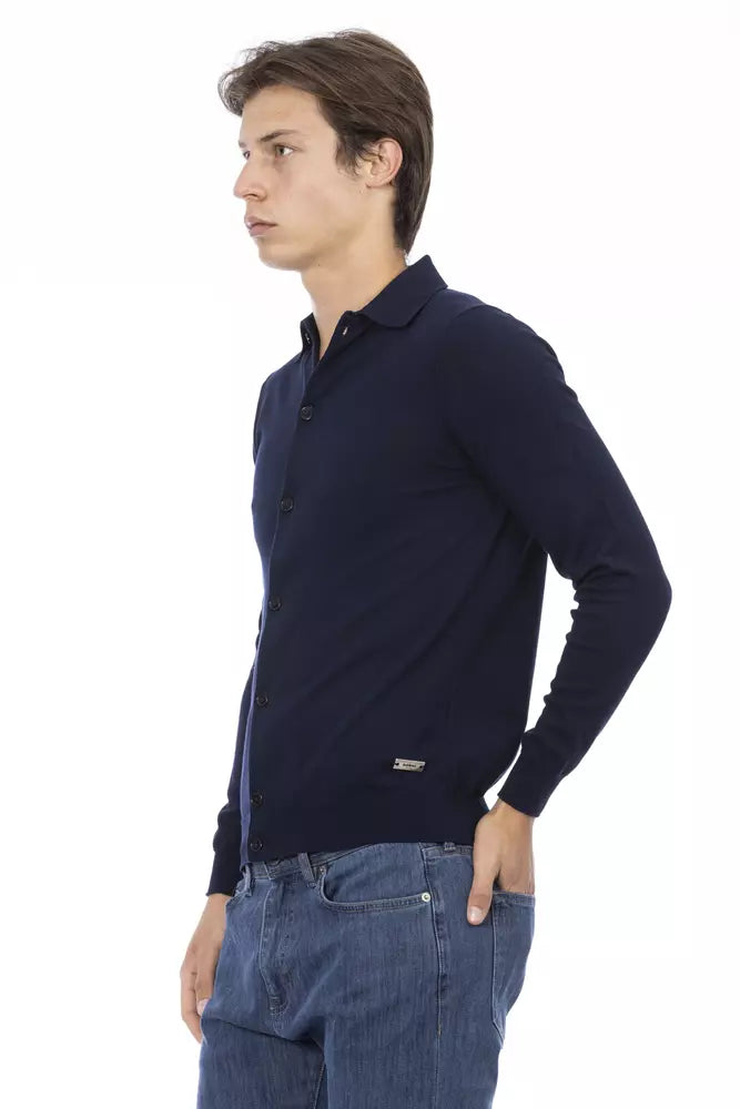 Blue cotton shirt for men