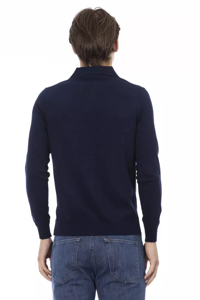 Blue cotton shirt for men